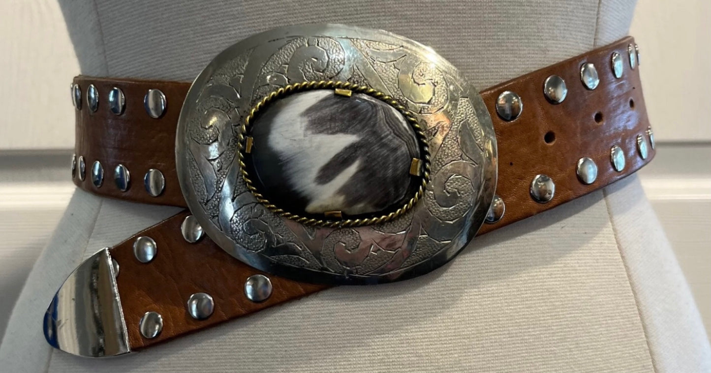 Rivet belt brown Small / medium