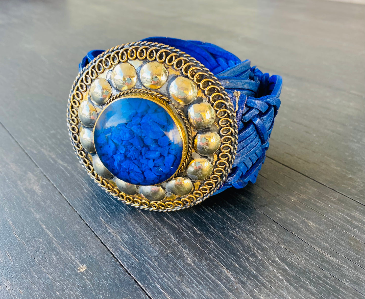 Woven belts blue # MD