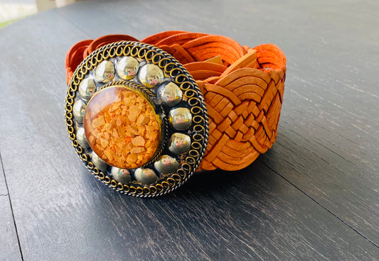 Woven Colored belts orange # SM