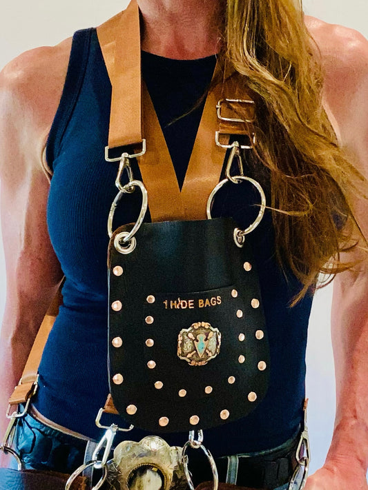 Phone Bag w/ turquoise arrow Concho