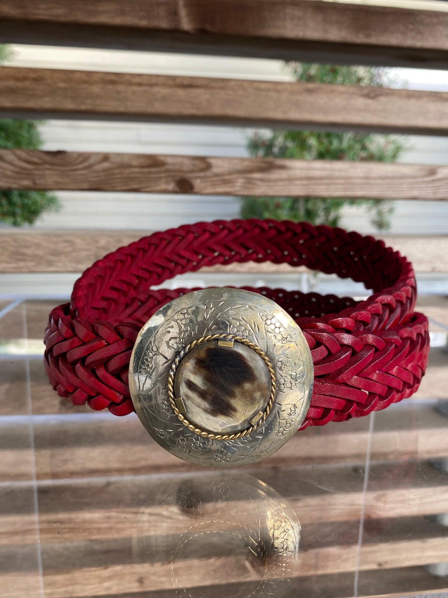 Woven belts Red S/M #705